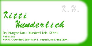 kitti wunderlich business card